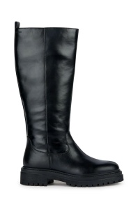 Geox cizme D IRIDEA G femei, culoarea negru, cu toc plat, izolat, D04HRG 0BC43 C9999