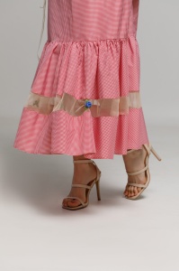 IVY dress with red checkered ruffles - Img 3
