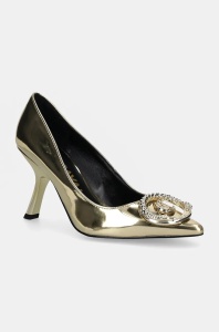 Just Cavalli pantofi cu toc culoarea auriu, 77RA3S16