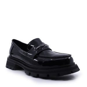 Pantofi loafer femei Enzo Bertini negri din piele lăcuită 1128DP4885LN - Img 2