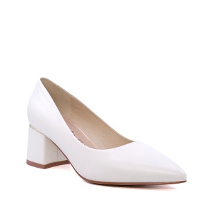 Pantofi stiletto femei Solo Donna albi cu toc mic 1167DP1510A - Img 2