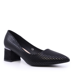 Pantofi stiletto femei Solo Donna negri cu toc mic 1168DP1510N - Img 2