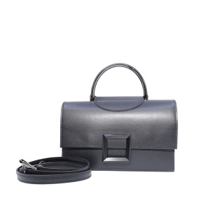 Poșetă satchel femei Enzo Bertini neagră din piele 154POSP3204N - Img 1