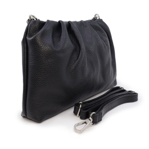 Poșetă tip satchel femei Luca di Gioia neagră din piele 144posp3149n - Img 2