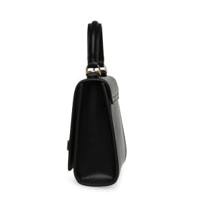 Poșetă tip satchel femei Steve Madden Moment neagră cu accesoriu metalic 1667POSSBMOMENTN - Img 2