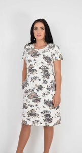 Rochie croi larg cu flori Greta - Img 2