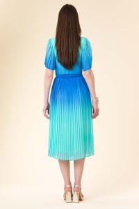 Rochie plisata Blue Waves