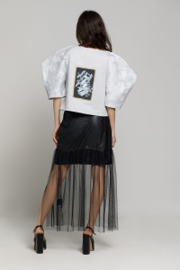Silver LARK jacket with highlighted shoulders - Img 4