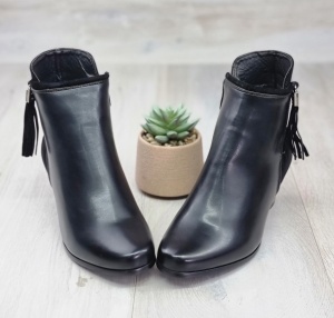 Botine Cu Toc Gros Dama Negre Cu Toc Halima - Img 6