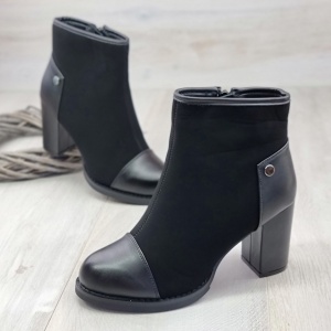 Botine Cu Toc Gros Dama Negre Elizabeth - Img 3