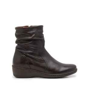 Botine dama casual din piele naturala - 088 Maro Box
