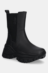 Buffalo cizme Lola Chelsea femei, culoarea negru, cu platforma, izolare usoara, 1220054-BLK