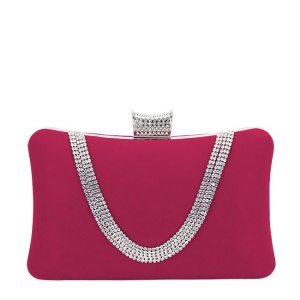 Geanta clutch rosu din catifea 1007 01