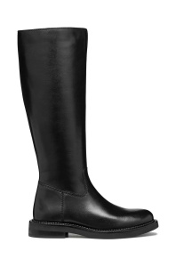 Geox ghete de piele D SERILDA femei, culoarea negru, cu toc plat, D46WYA 00043 C9999