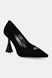 Karl Lagerfeld tocuri din piele intoarsa DEBUT II culoarea negru, KL32024