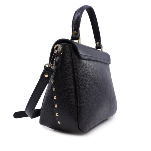 Poșetă satchel Enzo Bertini neagră din piele naturală 154posp3151n - Img 2