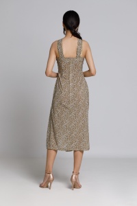 Rochie BELONA din voal cu imprimeu animal-print - Img 4