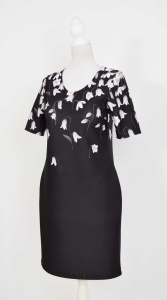 Rochie croi larg cu flori Sofia - Img 2
