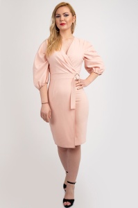 Rochie Dama Eleganta Roz Prafuit Cate - Img 1