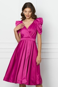 Rochie MBG fucsia clos din satin