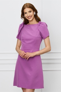 Rochie Moze lila cu umeri bufanti