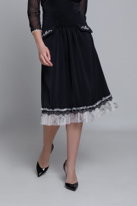 Rochie PURA neagra din triplu voal - Img 3