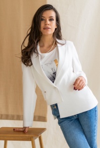 Sacou Dalia alb Casa Hermosa