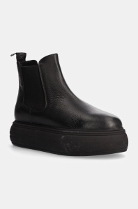 Steve Madden ghete chelsea de piele Hazel femei, culoarea negru, cu platforma, izolare usoara, SM11003088