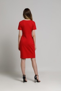 TIANNA 24 red dress with embroidery - Img 3