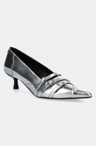 Vagabond Shoemakers stilettos de piele LYKKE culoarea argintiu, 5714-183-79