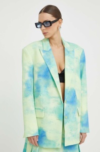 2NDDAY sacou Wyatt culoarea verde, un singur rand de nasturi, modelator