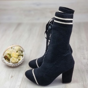 Botine Cu Toc Gros Dama Negre Aaryana - Img 1