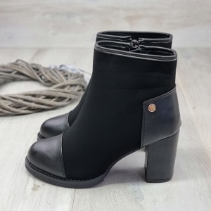 Botine Cu Toc Gros Dama Negre Elizabeth - Img 1