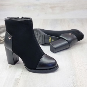 Botine Cu Toc Gros Dama Negre Elizabeth - Img 4