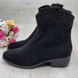 Botine Cu Toc Gros Dama Negre Jaday - Img 1