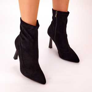Botine Dama Negre Cu Toc Subtire Ailainn - Img 3