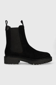 Gant botine din piele intoarsa Kelliin femei, culoarea negru, cu toc plat, 27553349.G00