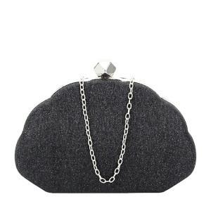 Geanta clutch negru cu sclipici BHY-5041 05