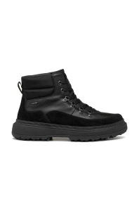 Geox botine D LAMIDIE + GRIP ABX culoarea negru, cu toc plat, D46XMA 02285 C9999