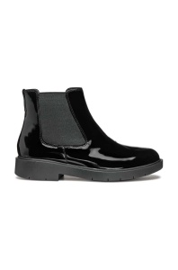 Geox cizme de piele D SPHERICA EC1 femei, culoarea negru, cu toc plat, D46QRE 00066 C9999