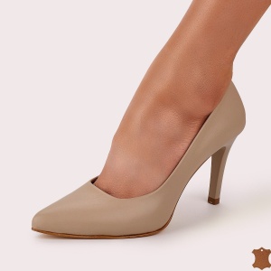 Pantofi Dama Crem Piele Naturala Madesh - Img 1