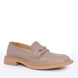 Pantofi tip loafer femei Enzo Bertini taupe din piele naturală 1127DP1143TA - Img 2