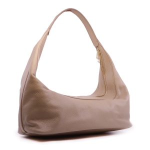 Poșetă hobo femei Enzo Bertini taupe din piele 394POSP6167TA - Img 2