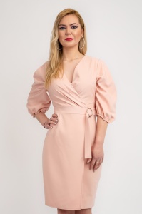 Rochie Dama Eleganta Roz Prafuit Cate - Img 4