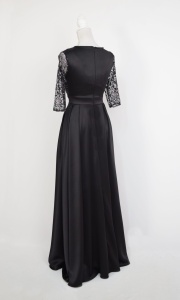 Rochie lunga din tafta cu tulle cu gliter Noelia - Img 5