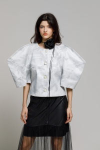 Silver LARK jacket with highlighted shoulders - Img 2