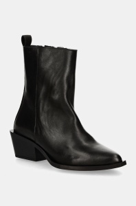 Steve Madden cizme de piele Xylena femei, culoarea negru, cu toc drept, SM11003317