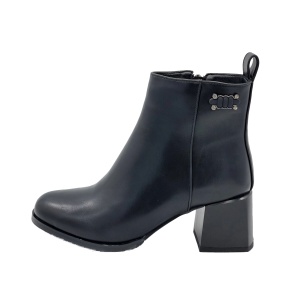 Botine Cu Toc Gros Dama Negru Mat Layla - Img 7
