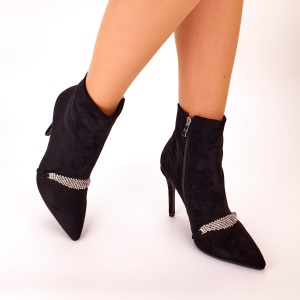 Botine Dama Negre Cu Toc Subtire Complit - Img 2