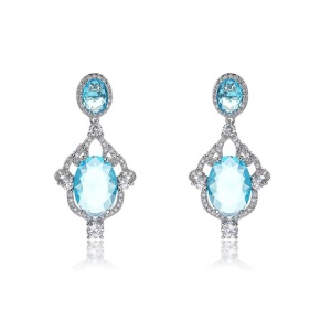 Cercei cu piatra albastra Rodica